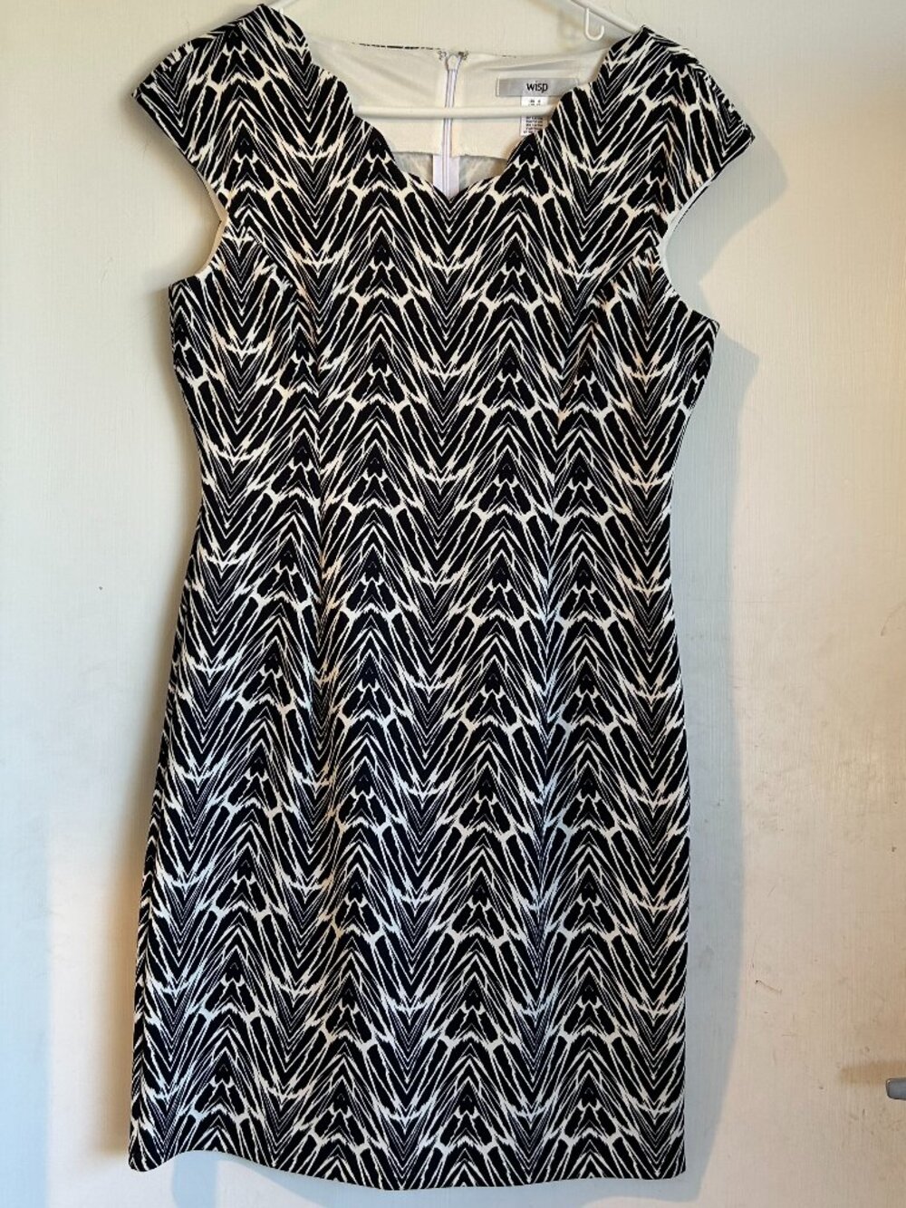 Wisp - Black and White Midi Shift Dress